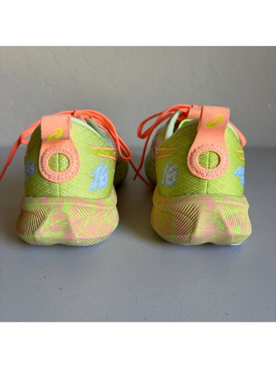 ASICS Noosa Tri 16 Running Shoes Safety Yellow Cool Matcha Orange Laces Men\'s US main image 6